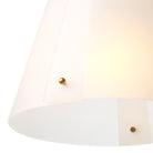 Pendant Trianon antique brass finish white glass by Eichholtz