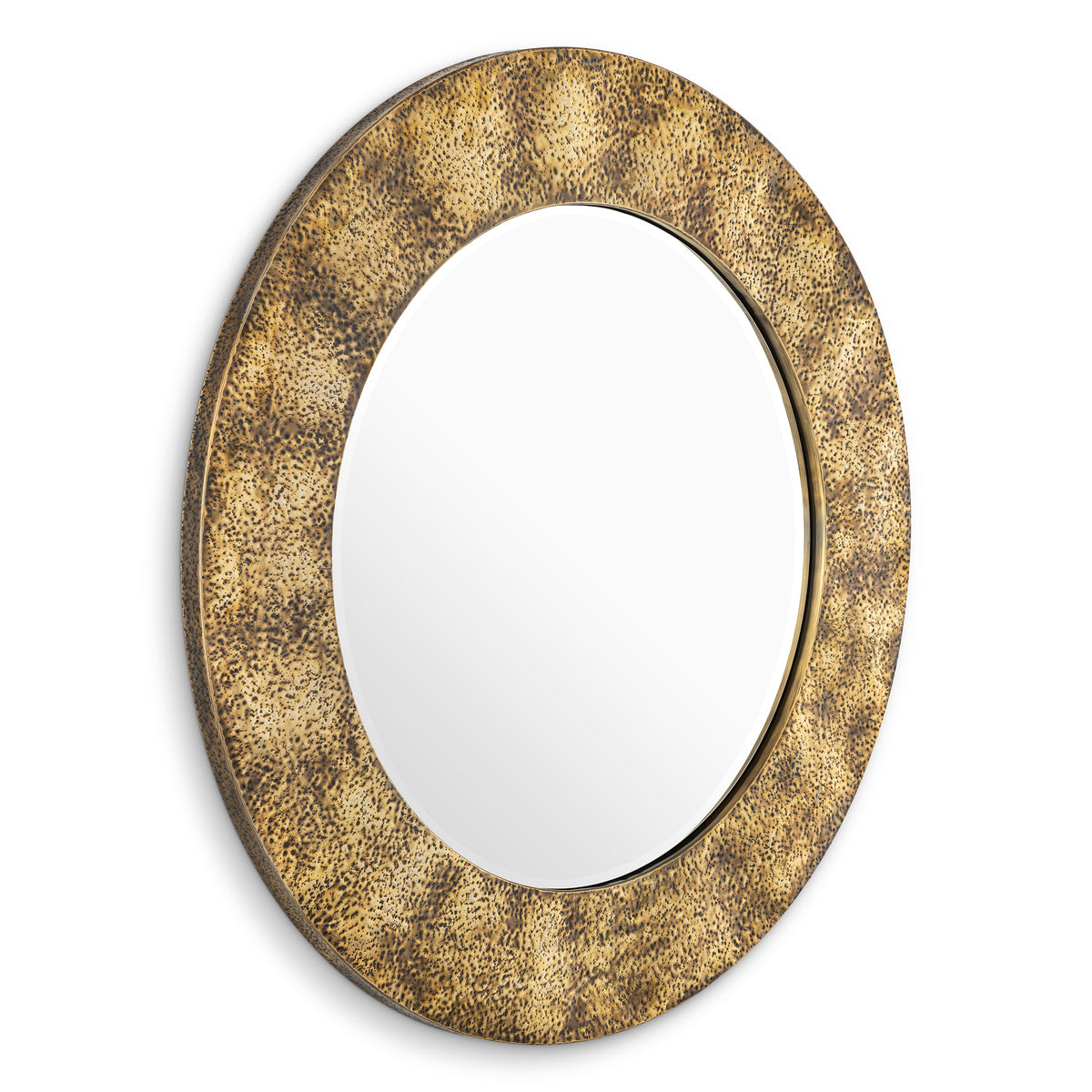 Mirror Ronin hammered vintage brass finish by Eichholtz