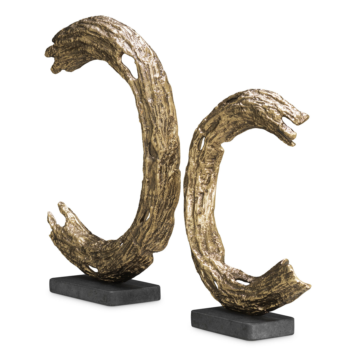 Object Elvaston antique brass finish set of 2 by Eichholtz