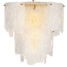 Chandelier Asinara S clear textured glass by Eichholtz