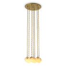 CDJ Chandelier Alesa L antique brass finish alabaster by Eichholtz