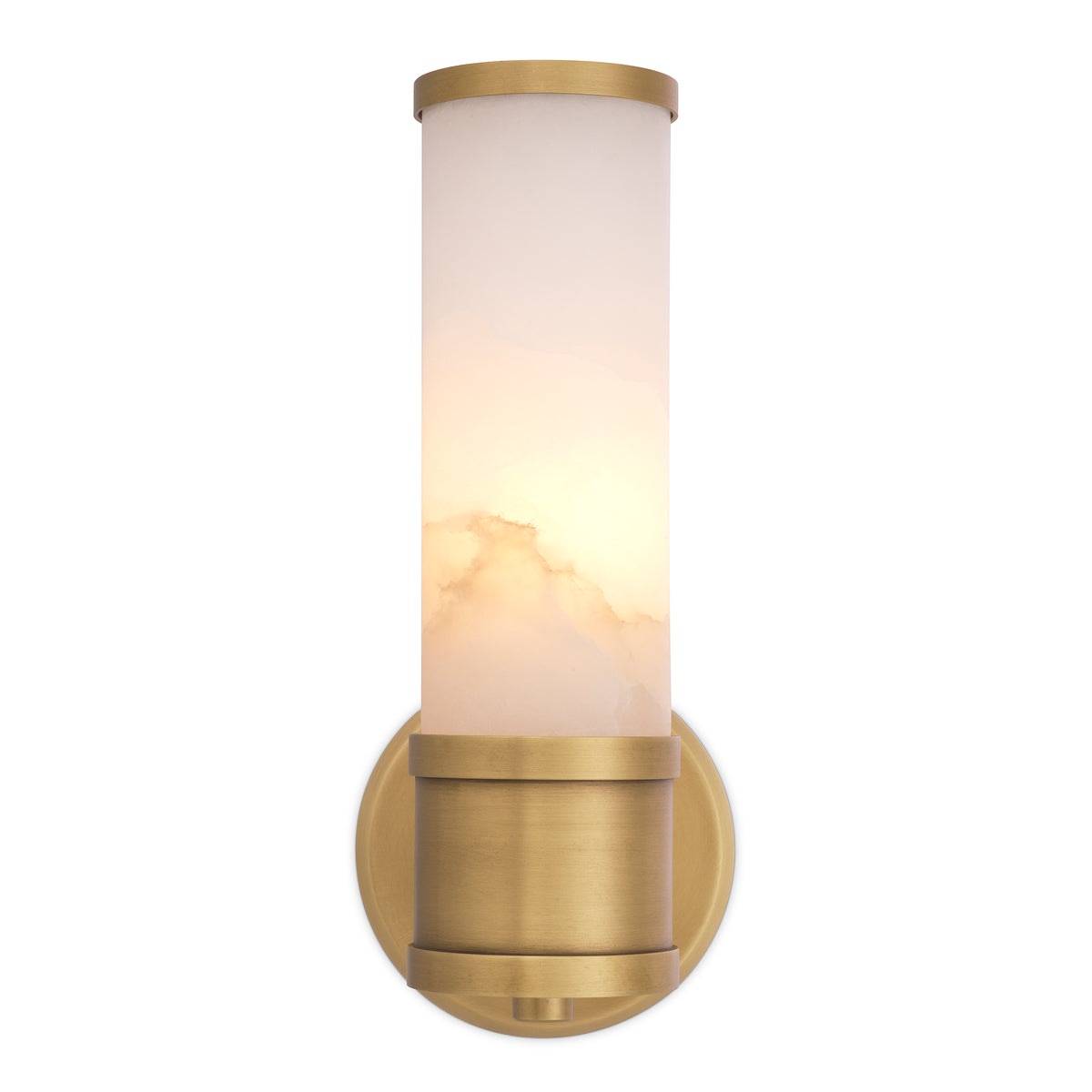 Wall Lamp Claridges Single antique brass finish alabaster by Eichholtz