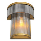 CDJ Wall Lamp Andromeda antique brass finish smoke glass by Eichholtz