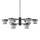 CDJ Chandelier Andromeda bronze highlight finish smoke glass by Eichholtz