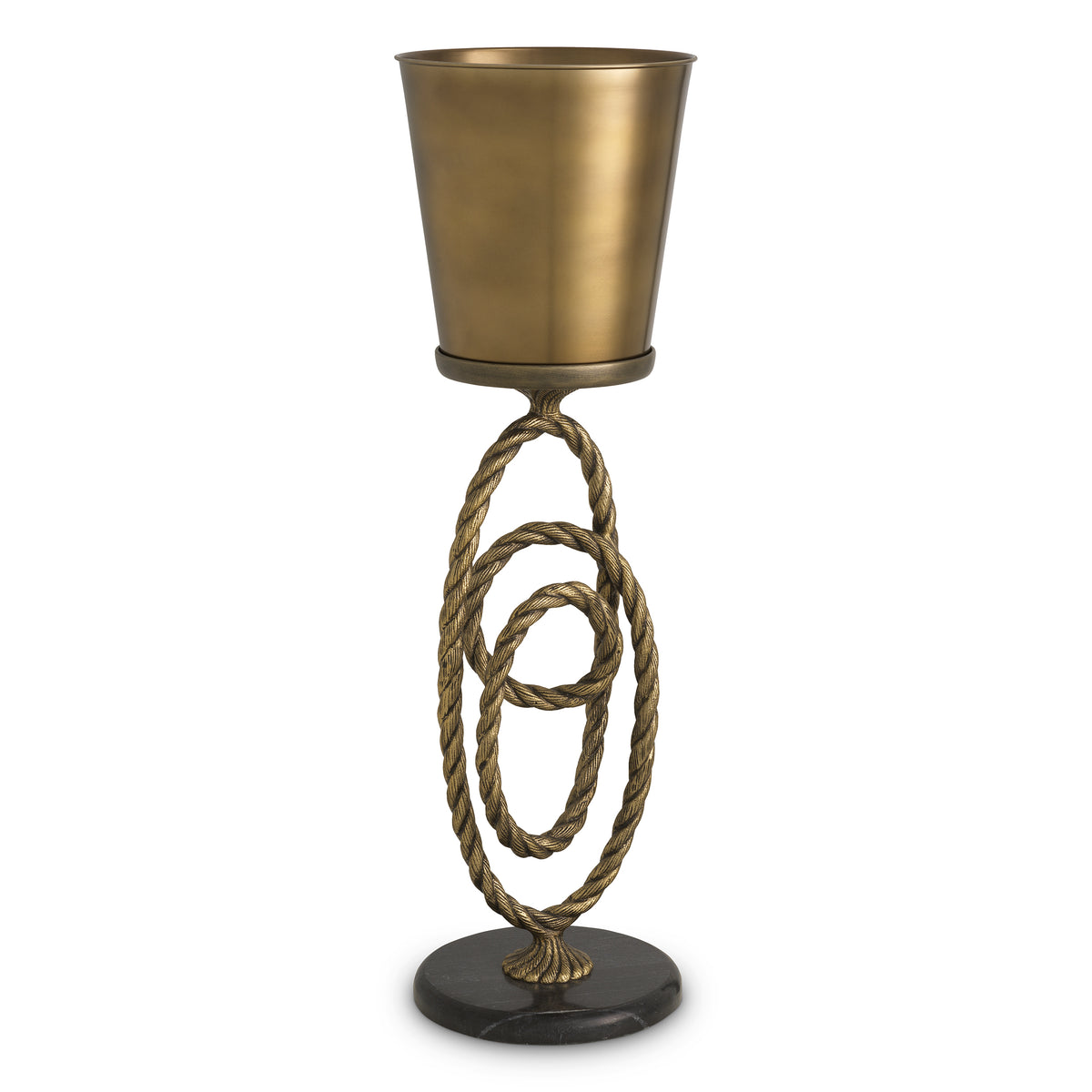Wine Cooler Corwyn on stand antique brass finish by Eichholtz