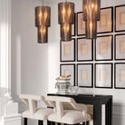 Chandelier Imperial S brushed brass finish smoke glass by Eichholtz