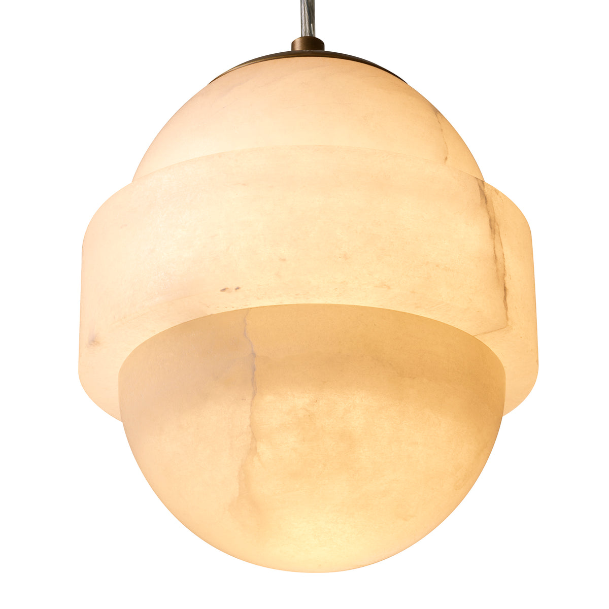 Chandelier Icarus antique brass finish alabaster by Eichholtz