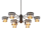 CDJ Chandelier Andromeda bronze highlight finish smoke glass by Eichholtz