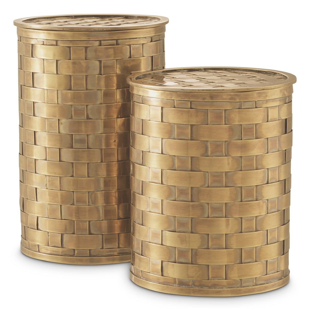 Box Lausanne vintage brass finish set of 2 by Eichholtz