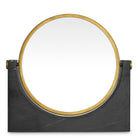 Table Mirror Vivaldi vintage brass finish black marble by Eichholtz