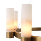 Chandelier Castro antique brass finish alabaster by Eichholtz