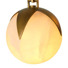 CDJ Chandelier Alesa S antique brass finish alabaster by Eichholtz