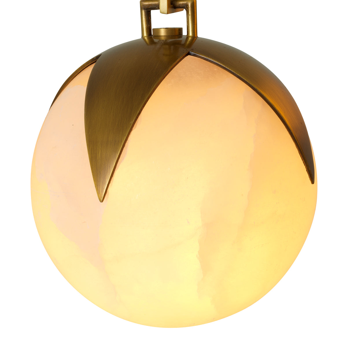 CDJ Chandelier Alesa S antique brass finish alabaster by Eichholtz