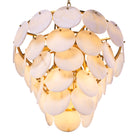 Chandelier Clementina antique brass finish alabaster by Eichholtz