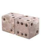 Desk Accessory Visa brown marble set of 2 by Eichholtz