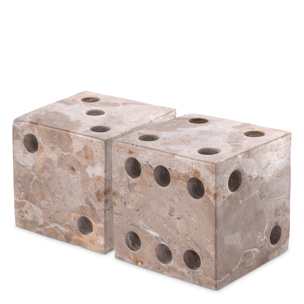 Desk Accessory Visa brown marble set of 2 by Eichholtz