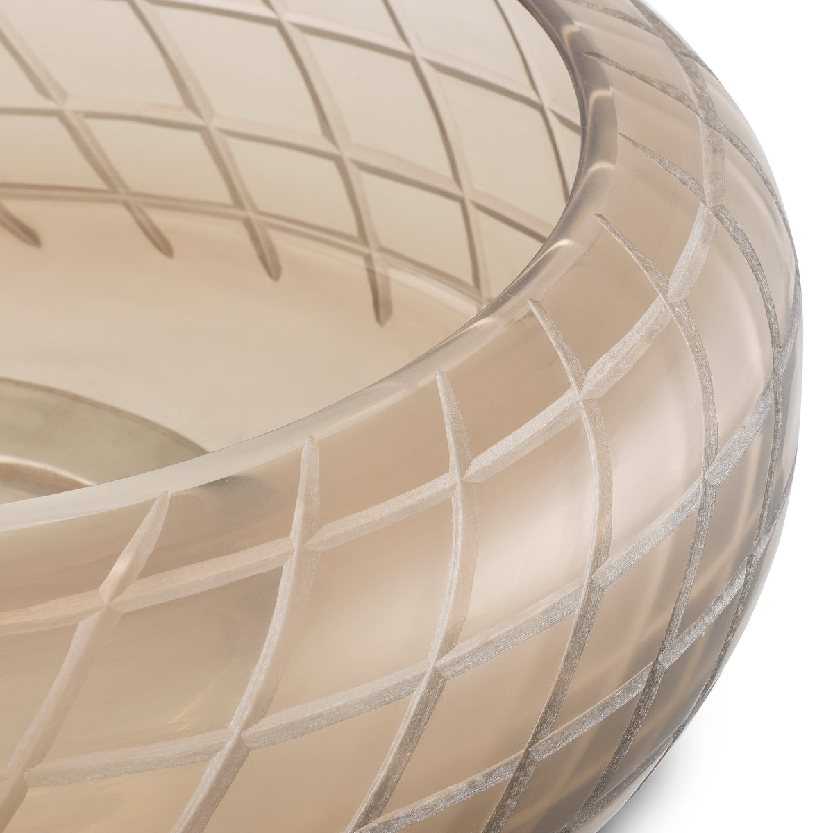 Bowl Tarano matte sand color glass by Eichholtz