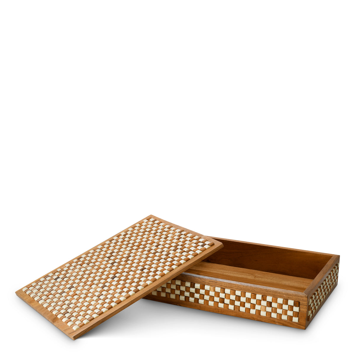 Box Cavendish L white brown beads by Eichholtz
