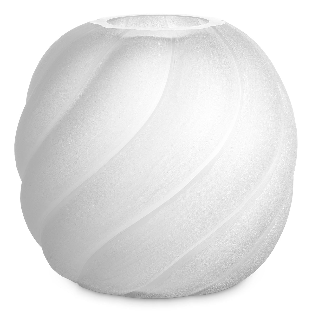 Vase Sicilia L white glass by Eichholtz