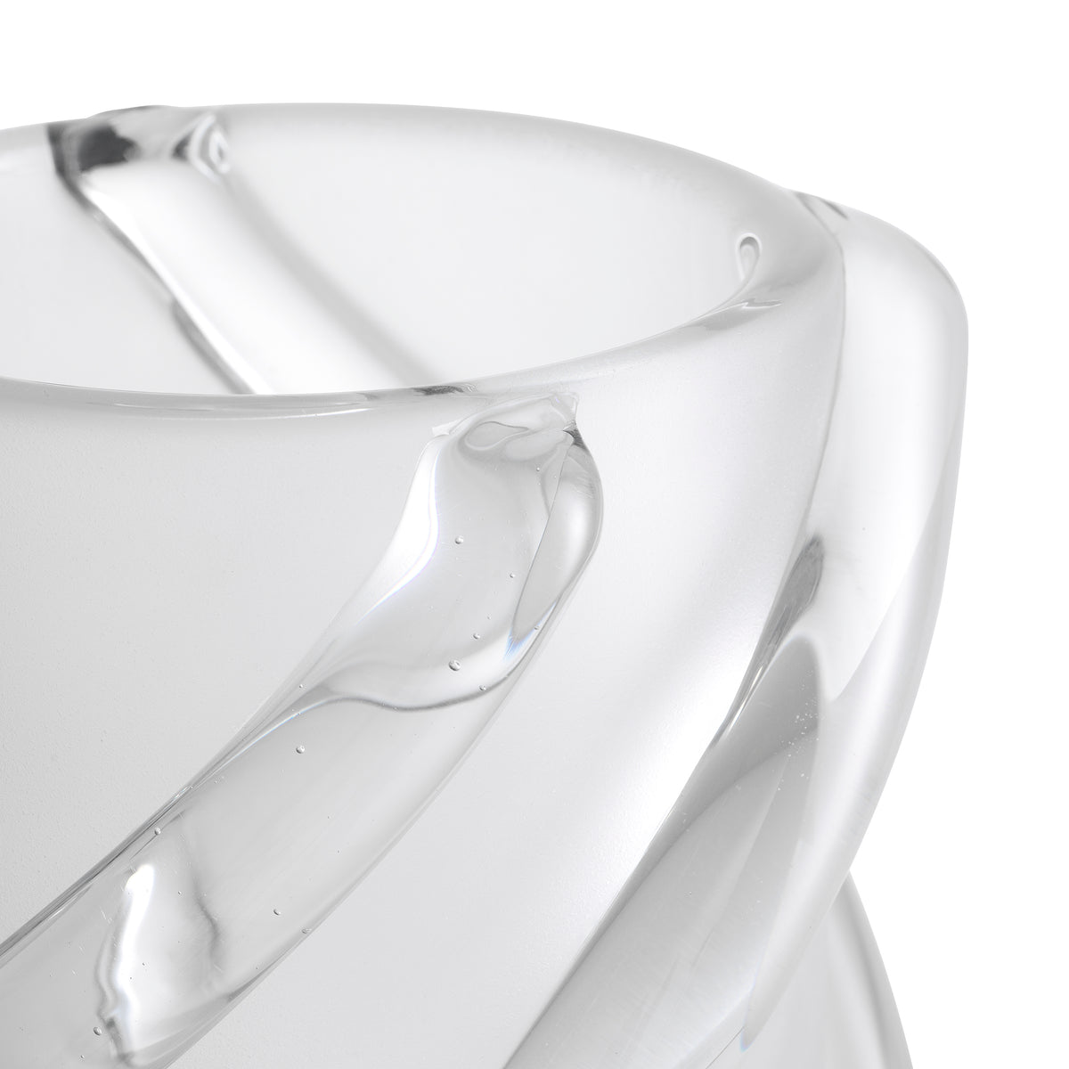 Vase Celestino M frosted white glass by Eichholtz