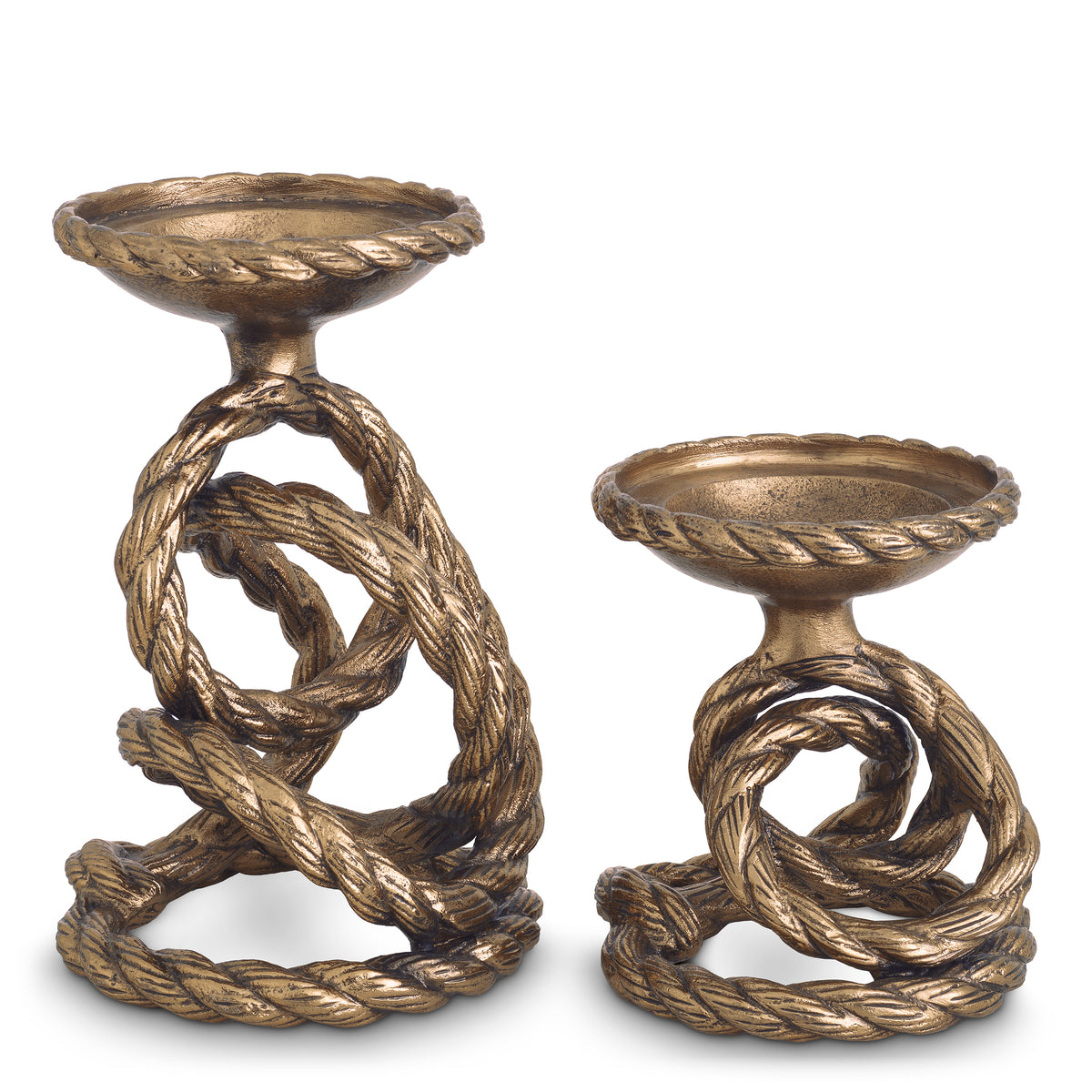Candle Holder Corwyn antique brass set of 2 by Eichholtz