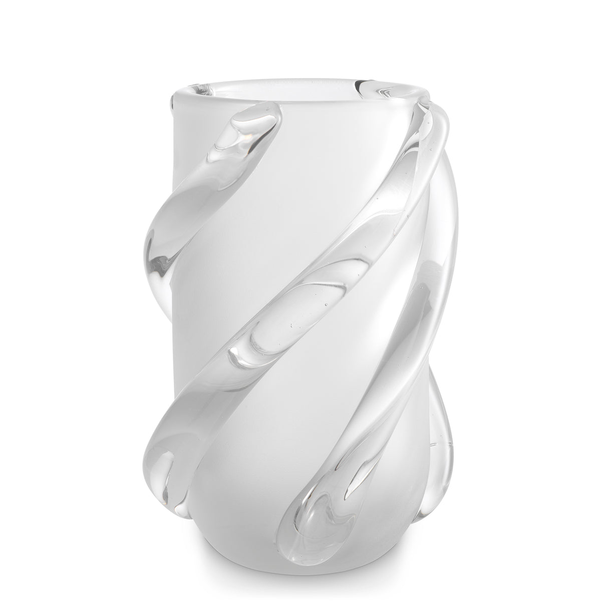 Vase Celestino M frosted white glass by Eichholtz