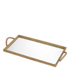 Tray Salvi Rectanguar L vintage brass finish by Eichholtz