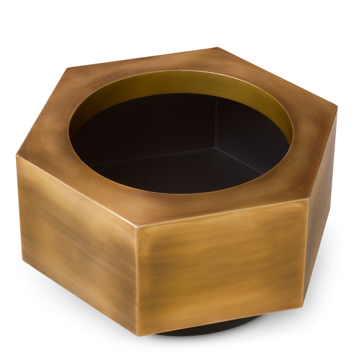 Planter Montura low vintage brass finish by Eichholtz