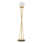 CDJ Floor Lamp Izzy antique brass finish alabaster by Eichholtz