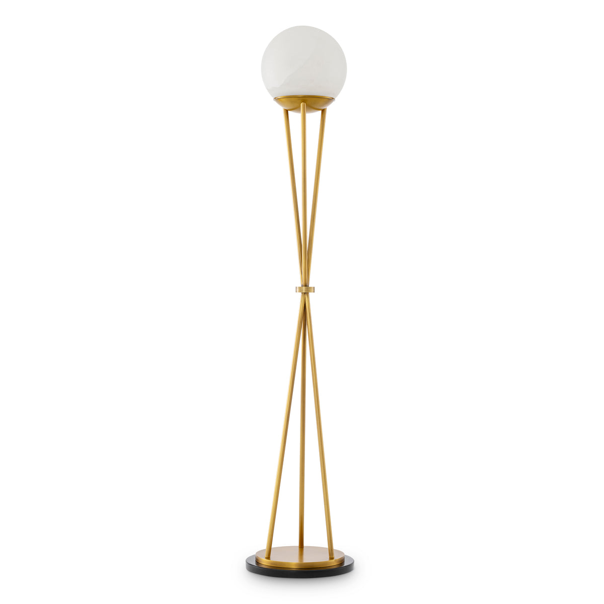 CDJ Floor Lamp Izzy antique brass finish alabaster by Eichholtz