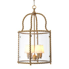 Pendant Preston vintage brass finish incl white shades by Eichholtz
