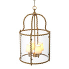 Pendant Preston vintage brass finish incl white shades by Eichholtz