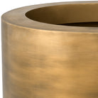 Planter Jasper round XS vintage brass finish ø 60 x H. 35 cm by Eichholtz