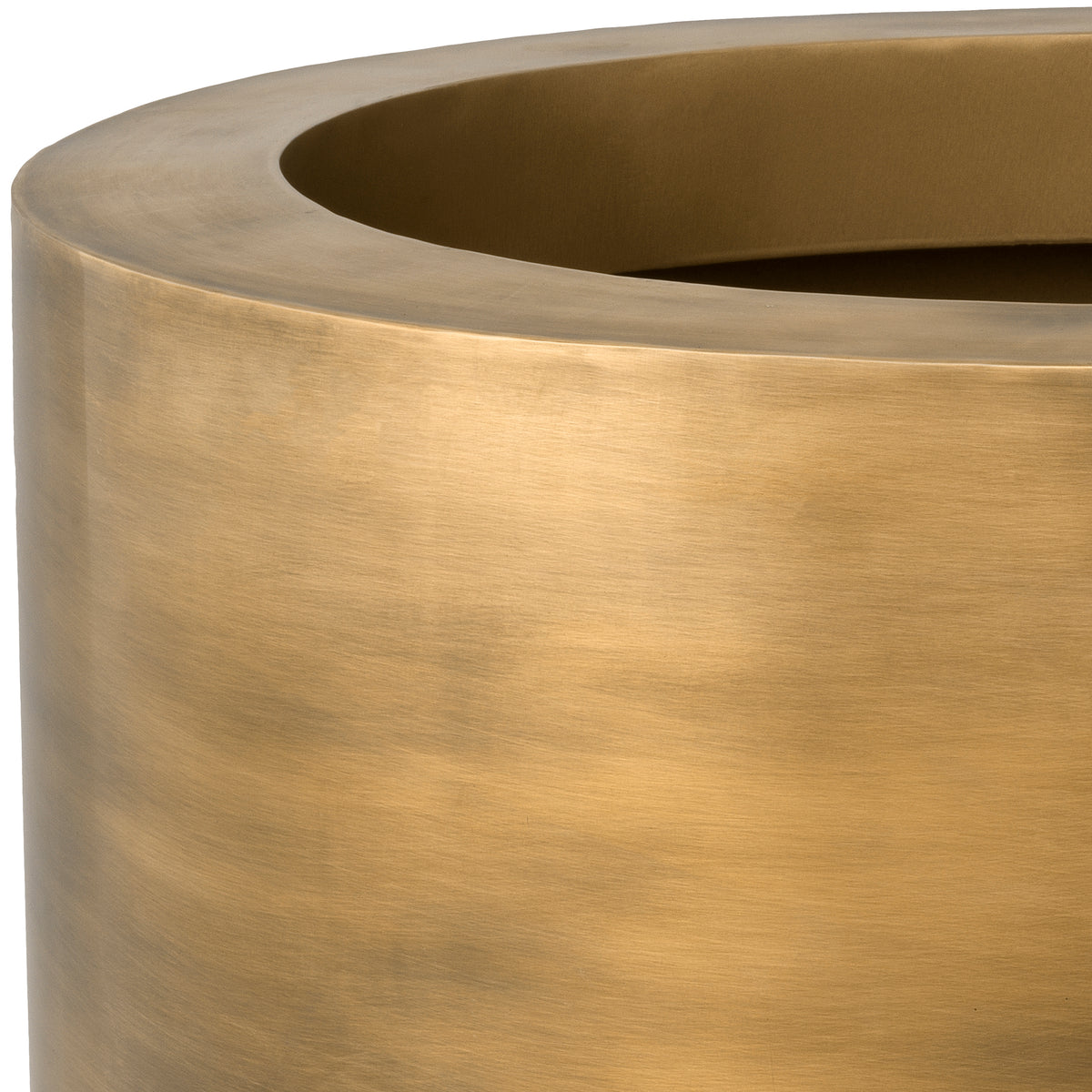 Planter Jasper round XS vintage brass finish ø 60 x H. 35 cm by Eichholtz