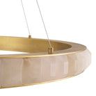 Chandelier Cabildo antique brass finish alabaster by Eichholtz