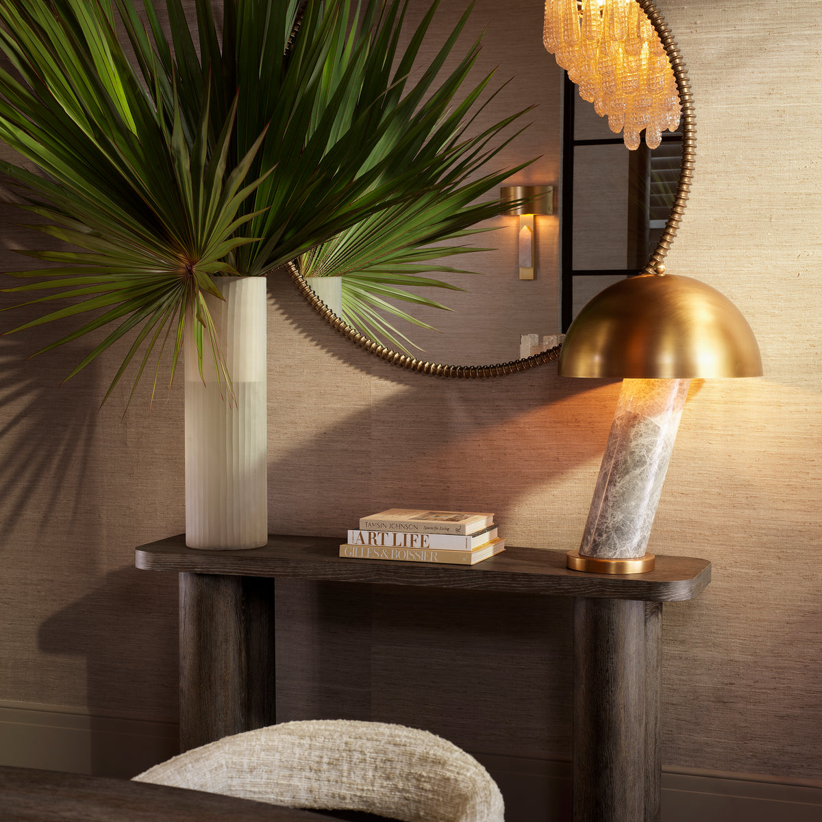 Mirror Vezzola vintage brass finish by Eichholtz