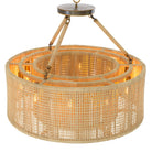 Chandelier Bernardi natural rattan by Eichholtz