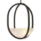 Chandelier Scapa bronze highlight finish alabaster by Eichholtz