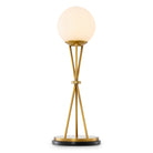 CDJ Table Lamp Izzy antique brass finish alabaster by Eichholtz