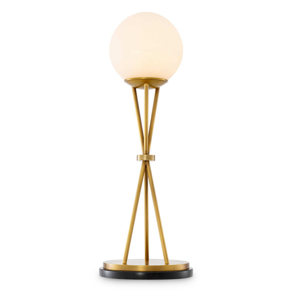 CDJ Table Lamp Izzy antique brass finish alabaster by Eichholtz