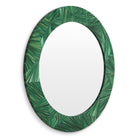 Mirror Cassara straw marquetry green by Eichholtz