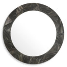 Mirror Cassara straw marquetry charcoal by Eichholtz