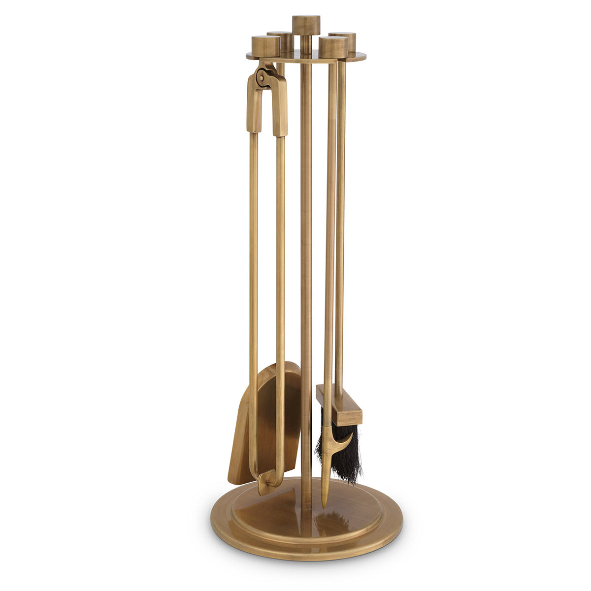 Fire Tools set Lara vintage brass finish by Eichholtz