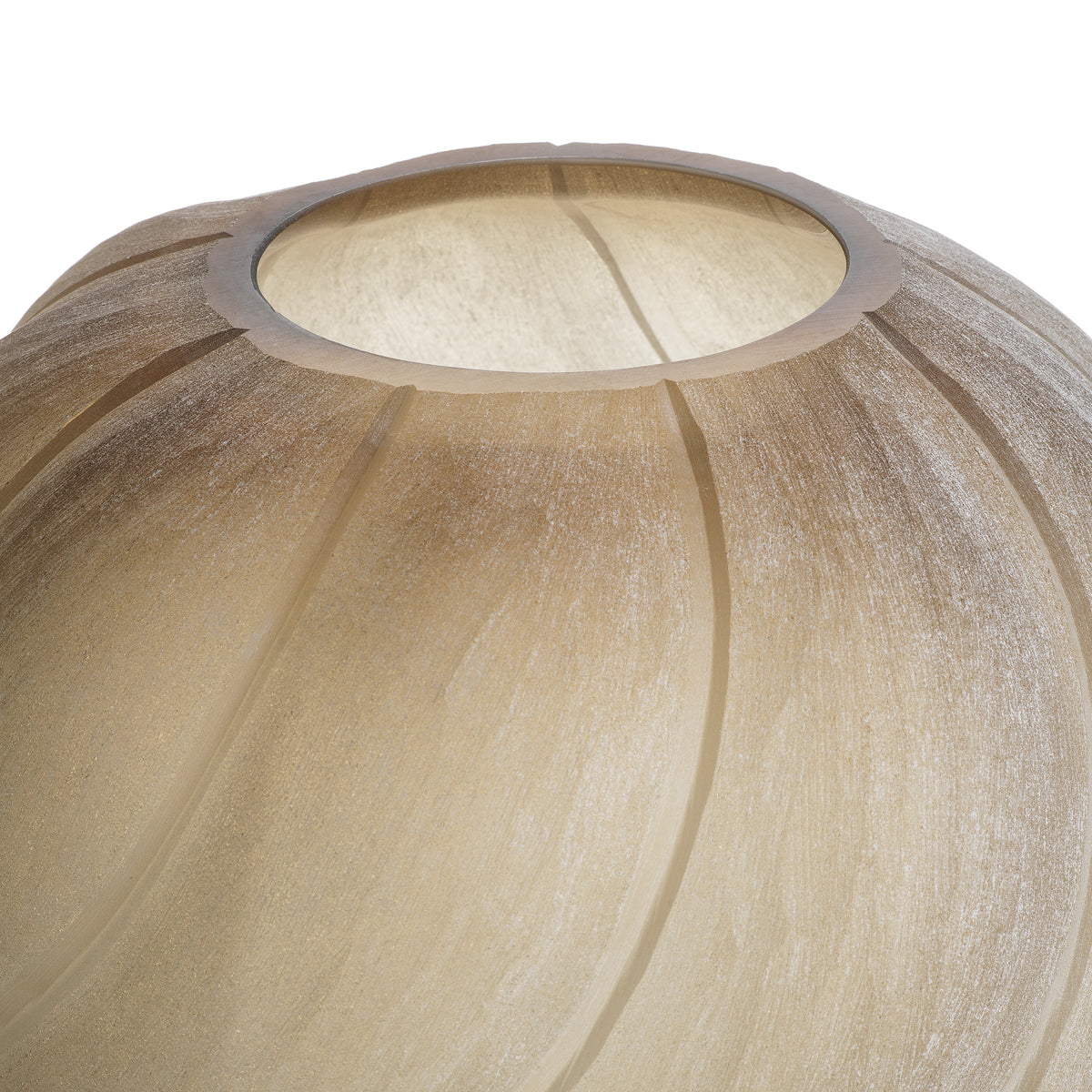 Vase Sicilia S light brown glass by Eichholtz