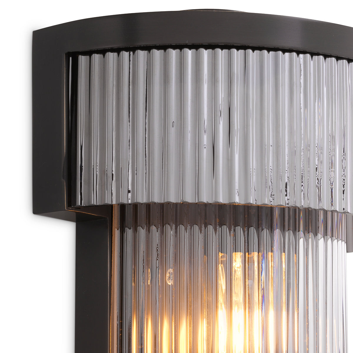 CDJ Wall Lamp Andromeda bronze highlight finish smoke glass by Eichholtz