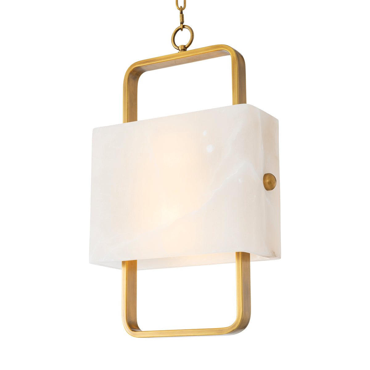 CDJ Chandelier Melbourne antique brass finish alabaster by Eichholtz