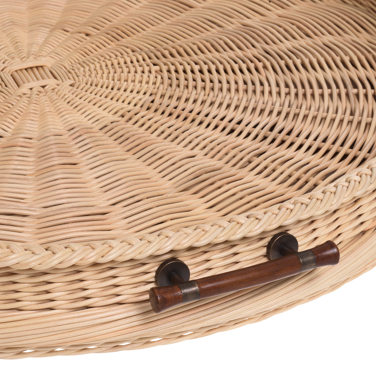 Tray Vimini L natural rattan by Eichholtz