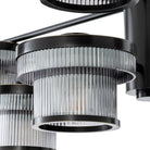 CDJ Chandelier Andromeda bronze highlight finish smoke glass by Eichholtz
