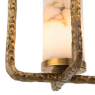 Chandelier San Lorenzo vintage brass finish alabaster by Eichholtz