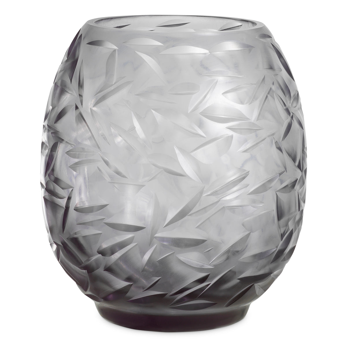 Vase Hadleigh grey color glass by Eichholtz